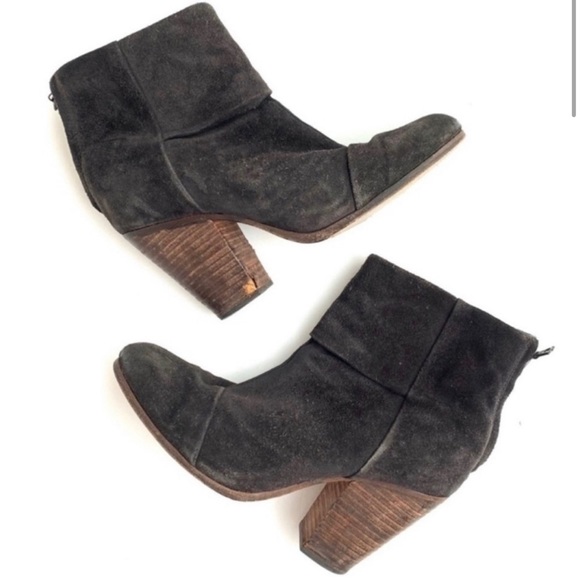 Rag & bone Newbury Black Suede Ankle Boots 37 7 As Seen On Taylor Swift - Picture 2 of 9